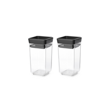 Load image into Gallery viewer, Brabantia Tasty+ Stackable Canisters, Set of 2, 150ml- Dark Grey