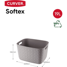 Load image into Gallery viewer, Curver Softex Large Baskets - 19L, 22.1 x 29.2 x 37.9cm, Taupe
