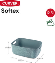 Load image into Gallery viewer, Curver Softex Medium Baskets - 12.5L, 37.9 x 29.2 x 14.3cm, Blue