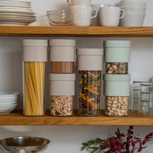 Load image into Gallery viewer, Lekue Flip Food Storage Set of 3 Containers and 2 Accessories - Translucent Green