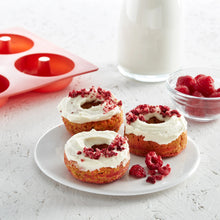 Load image into Gallery viewer, Lekue Silicone Mold for Donuts with 6 Holes - Black