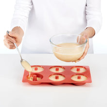 Load image into Gallery viewer, Lekue Silicone Mold for Donuts with 6 Holes - Black