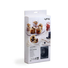 Load image into Gallery viewer, Lekue Muffin Silicone Mold with 6 Cavities - Black