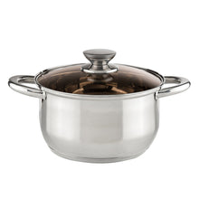 Load image into Gallery viewer, Muhler Cooking Pot with Glass Lid - 7 Liters, Stainless Steel