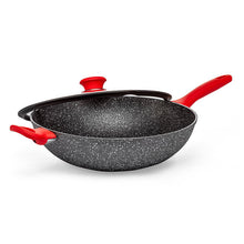 Load image into Gallery viewer, Luigi Ferrero Atlanta Non-Stick Wok Pan with Glass Lid - 32cm, 4.6 Liters