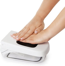 Load image into Gallery viewer, OXO Good Grips Vegetable Chopper with Easy Pour Feature - White, in use.