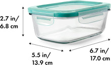 Load image into Gallery viewer, OXO Good Grips Smart Snap Seal Glass Rectangular Container - 828ml