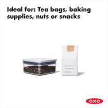 Load image into Gallery viewer, OXO Good Grips Pop Container - Big Square Mini, 1000ml, ideal for tea bags, baking supplies, nuts or snacks.