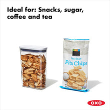 Load image into Gallery viewer, OXO Good Grips Pop Container - Slim Rectangular Medium, 1800ml, filled.