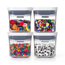 Load image into Gallery viewer, OXO Good Grips Pop Mini Container Set of 4 Pieces - 190ml, filled with gadgets.