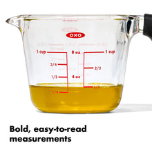 Load image into Gallery viewer, OXO Good Grips Glass Measuring Cup - 250ml, easy to read measurements.