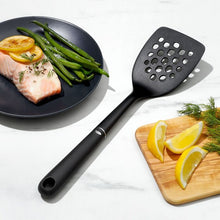 Load image into Gallery viewer, Lifestyle image of OXO Good Grips Nylon Square Turner - Black.
