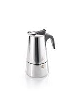 Load image into Gallery viewer, Gefu Emilio Espresso Maker - 6 cups, Stainless Steel.