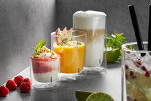 Load image into Gallery viewer, Lifestyle image of Gefu Mira Thermo Glass Set of 2, 80ml.