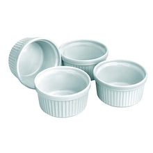 Load image into Gallery viewer, Ibili Set of 4 Ceramic Ramequins, 9 x 9 x 5cm - White.