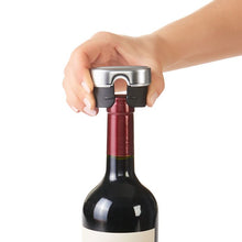 Load image into Gallery viewer, OXO Good Grips Winged Corkscrew with Removable Foil Cutter - Black, in use.