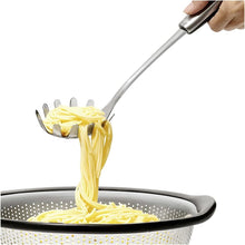 Load image into Gallery viewer, OXO Good Grips Spaghetti Server - Stainless Steel, in use.