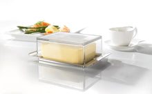 Load image into Gallery viewer, Lifestyle image of Gefu Brunch Butter Dish - 250grams with coffee cup and plate.