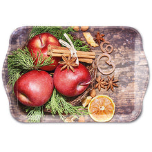 Load image into Gallery viewer, Ambiente Melamine Tray Winter Apples - 13x21cm