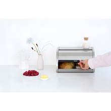 Load image into Gallery viewer, Brabantia Medium Roll Top Bread Bin - Matt steel