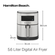 Load image into Gallery viewer, Hamilton Beach Digital Air Fryer with 8 Presets - 5.6 Liters, 1700W