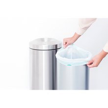 Load image into Gallery viewer, Brabantia Flame Guard Waste Paper Bin, Metal Inner Bucket, 30 Liters - Matt Steel