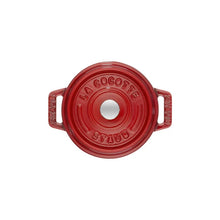 Load image into Gallery viewer, Staub Mini Round Cast Iron Cocotte, Cherry Red - 10cm, 0.26 Liters