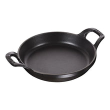 Load image into Gallery viewer, Staub Cast Iron Round Oven Dish with Handles, Black- 16cm or 20cm
