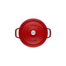 Load image into Gallery viewer, Staub Round Cast Iron Cocotte, Cherry Red - 30cm, 8.2 Liters