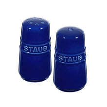 Load image into Gallery viewer, Staub Ceramic Salt & Pepper Shaker Set, Blue - 7cm