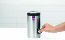 Load image into Gallery viewer, Brabantia Window Lid Food Canister with Magnetic Spoon - 1.4 Liters, Matt Steel Fingerprint Proof
