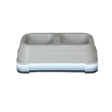 Load image into Gallery viewer, Gab Plastic Pet Food Bowl with 2 Cavities, Large - Available in Several Colors