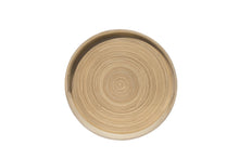 Load image into Gallery viewer, Ibili Bamboo Round Serving Tray, Top View.