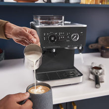 Load image into Gallery viewer, Semi Automatic Espresso Machine with Burr Grinder - Cast Iron Black