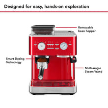 Load image into Gallery viewer, Semi Automatic Espresso Machine with Burr Grinder - Candy Apple