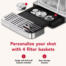 Load image into Gallery viewer, Semi Automatic Espresso Machine with Burr Grinder - Brushed Stainless Steel