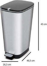 Load image into Gallery viewer, Kis (by Curver) Chic Pedal Bin, Medium - 25 Liters, Silver