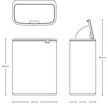 Load image into Gallery viewer, Brabantia Bo Touch Bin, 60L - Matt Black