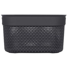 Load image into Gallery viewer, Curver Filo Basket, X-Small - 3.5 Liters, 24 x 18 x 12cm - Dark Grey