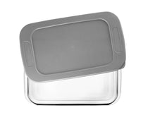 Load image into Gallery viewer, Ibili Glass Rectangular dish with Lid, top view.