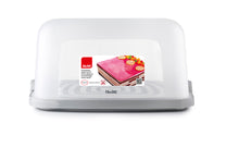 Load image into Gallery viewer, Ibili Square Cake Carrier, Plastic, front view.