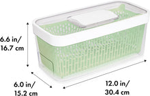 Load image into Gallery viewer, OXO Good Grips Greensaver Produce Keeper - 4500ml with dimensions.