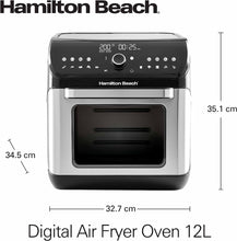 Load image into Gallery viewer, Hamilton Beach Digital Air Fryer Oven with 16 Cooking Modes and 7 Accessories - 12 Liters, 1500 Watts