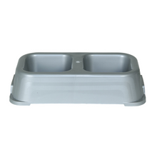 Load image into Gallery viewer, Gab Plastic Pet Food Bowl with 2 Cavities, Large - Available in Several Colors