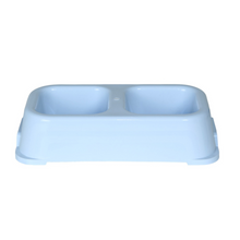 Load image into Gallery viewer, Gab Plastic Pet Food Bowl with 2 Cavities, Large - Available in Several Colors
