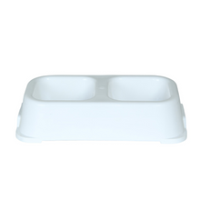 Load image into Gallery viewer, Gab Plastic Pet Food Bowl with 2 Cavities, Large - Available in Several Colors