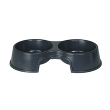 Load image into Gallery viewer, Gab Plastic Pet Food Bowl Round with 2 Cavities, Large - Available in Several Colors