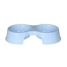 Load image into Gallery viewer, Gab Plastic Pet Food Bowl Round with 2 Cavities, Large - Available in Several Colors