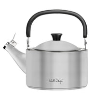 Load image into Gallery viewer, Vialli Design Kettle with Whistle Diamante - Matt Steel, 1.5 Liters