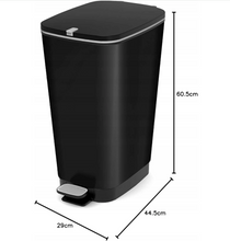 Load image into Gallery viewer, Kis (by Curver) Chic Pedal Bin, Large - 50 Liters, Black